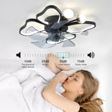 19.7 Inch Light Ceiling with Lights Remote Control with Modern Butterfly Design Styling, Black, W1340103802