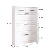 1250 White color shoe cabinet with 3 doors 2 drawers,large space for storage W1320P236450