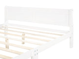 Queen Size Wood Platform Bed with Headboard and Wooden Slat Support WF289142AAK
