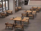 Modern Mid Century Dining Chair, Rattan Accent Chairs, Comfy Armchairs, Outdoor Wood Chairs with 35604800
