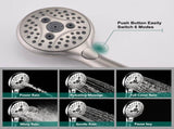 6-Setting Handheld Shower Combo with Slide Bar & Pause Switch 32829532