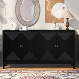 U_STYLE Sleek Storage Cabinet Sideboard Buffet with Vertical Line Design,Suitable for Study,Entrance N711P205933B