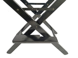 Casual Home Director's Chair, Black Frame/Black Canvas,Suitable for adults, foldable style, 2pcs/set W49532121