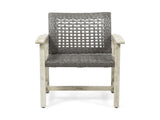 HAMPTON WOOD AND WICKER DINING CHAIR 60400.00MBLK