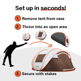 4-6 Persons White Brown Pop-Up Boat Tent T2602P172476