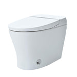 ZUN Heated Seat Smart Toilet without Bidet, Upmarket Compact Dual Flush Toilet 1/1.28 GPF, Tank less 46706017