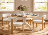 2 sets of upholstered dining chairs, cotton and linen fabric, 3-inch foam seat cushion, curved W2920P532235