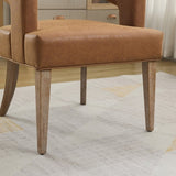 25.79" Wide Modern Barrel Open Back Upholstered Accent Chair with Wooden Legs Chairs for W3118P254206