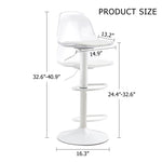 ZUN Modern minimalist bar chairs and bar stools. Can rotate 360 &deg; and adjust lifting. PET backrest and W1151135513