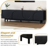 ON-TREND Graceful TV Stand Arch Cabinets for TVs Up to 78'', Minimalist Entertainment Center WF325999AAB