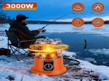 3000W 2 in 1 Portable Propane Heater & Stove - 360&deg Far-Infrared Heating with Stepless Flame 77931474