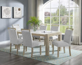 Contemporary Full Back Upholstered Dining Side Chair 2pc Set Gray Standard Height Dining Room Wooden B011P197714