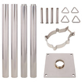 12FT Heavy Duty Stainless Steel Canopy Pole With Base Plate,Suitable for W465P272035