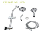 Multi Function Dual Shower Head - Shower System with 4.7" Rain Showerhead, 7-Function Hand Shower, W124361924
