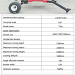 ZUN For Garden, Farms, Parks, Roads – Ideal for ATV mini towable backhoe small backhoe W2718P185206
