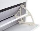 ZUN Shoe Cabinet , Shoe storage shelves, metal leg, White 73629335