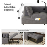 1 versatile foldable sofa bed in 3 lengths, modern sofa sofa sofa velvet pull-out bed, loveseat sofa W1825P246359