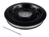14" x 3" Half Finned Aluminum Air Cleaner With Recessed Base and Paper Element Black 88624488