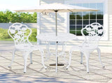 3 PCS Outdoor Set, All-Weather Cast Aluminum Rose Table and Chairs Set of 2, Patio 58855132