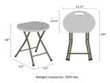 Set of Two 18-inch Folding Stools with 225lb Capacity 62433401