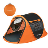 2 Person Black Orange Pop Up Camping Tent T2602P171175