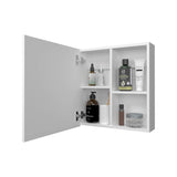 White Medicine Cabinet with Included Mirror and 1 Door B062P252184