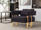 TS Modern decorative chair, living room side chair with gold metal legs, no wheels, suitable for 63970822