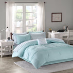 ZUN Embroidered Comforter Set with Bed Sheets B03595830