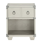 Grey 1-drawer Nightstand B062P185698