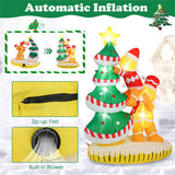 7ft Inflatable Christmas Tree with Gingerbread Men - 7 LED Lights, IP44 Waterproof, Quick 13427032