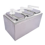 6L Stainless Steel Sauce Pump Dispenser Squeeze Condiment Dispensing Container Condiment Pump 56638199