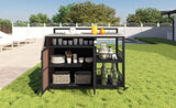 63.5" Outdoor Kitchen Island, Kitchen Storage Island, Cooking Station, Outdoor Grill Cart with N719P243726D