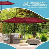 ZUN Outdoor beach umbrella/Double-Sided Market Umbrella （Prohibited by WalMart） 31656027