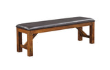 Espresso and Walnut Bench with Padded Seat B062P209224