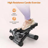 ZUN Steppers for Exercise, Stair Stepper with Resistance Bands, Mini Stepper with 330LBS Loading 89983691