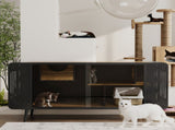 55.12 "Spacious Cat House with Tempered Glass, for Living Room, Hallway, Study and Other Spaces W757119335