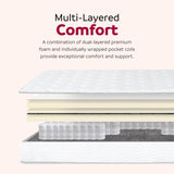 Premium 9 in. Medium Pocket Bed in a Box Spring Mattress - Twin XL, White B011P202584