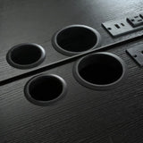 Floating Makeup Vanity Desk with Mirror & 3-Color Lights, Wall Dressing Table with Power Outlet, N844P263662B