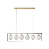 H 6-Light Frosted Glass Globe r Chandelier B03596555