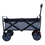 150L Collapsible Wagon Cart Foldable, Utility Garden Wagon with 360lbs Weight Capacity, Heavy Duty W321P269219
