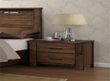 Wood Nightstand with 2 Drawers in Brown SR014881
