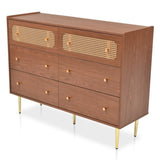 ZUN Dresser for Bedroom, Chest of Drawers, 6 Drawer Dresser, Floor Storage Drawer Cabinet for Home 86191087