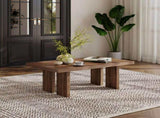 39.37" Solid Wood Coffee Table, 100% Real Wood Rectangular Center Table, 39.37" 23.62" 15.75", W5909P583175