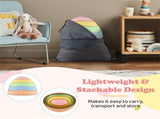 Kids Non-Slip Stepping Stones, 5 Sizes Balance Stones with Storage Bag for Indoor Outdoor 98555590
