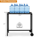 40" Outdoor Bar Table with Wheels, Rectangle Narrow Counter Height Table, Ideal Bar Height Table for 47648953