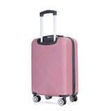 4-piece ABS lightweight suitcase, 14 inch makeup box, aircraft wheels PINK W284P149258