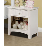 Karine Wooden Nightstand With One Drawer In White Finish SR014238