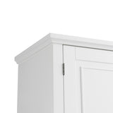 ZUN Bathroom Storage Cabinet with Doors and Drawer, Multiple Storage Space, Adjustable Shelf, White 47035858