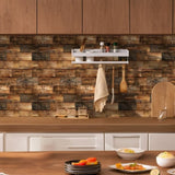 48 Pcs Wood Grain Wall Stickers Self Adhesive Stick On Backsplash PVC Peel And Stick Tiles For 54603393