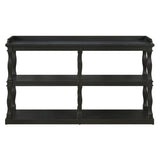 Console with 3-Tier Open Storage Spaces And Roman Column Effect Support Legs,Narrow Sofa Entry W1445P162737